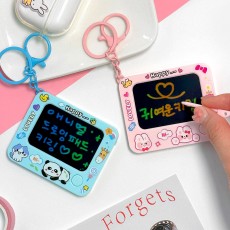 애니멀 드로잉패드 키링 랜덤 열쇠고리 가방장식 색상랜덤