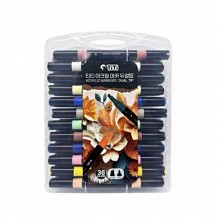 티티 아크릴 마카 듀얼팁 36색세트 양방향 불투명 마카펜